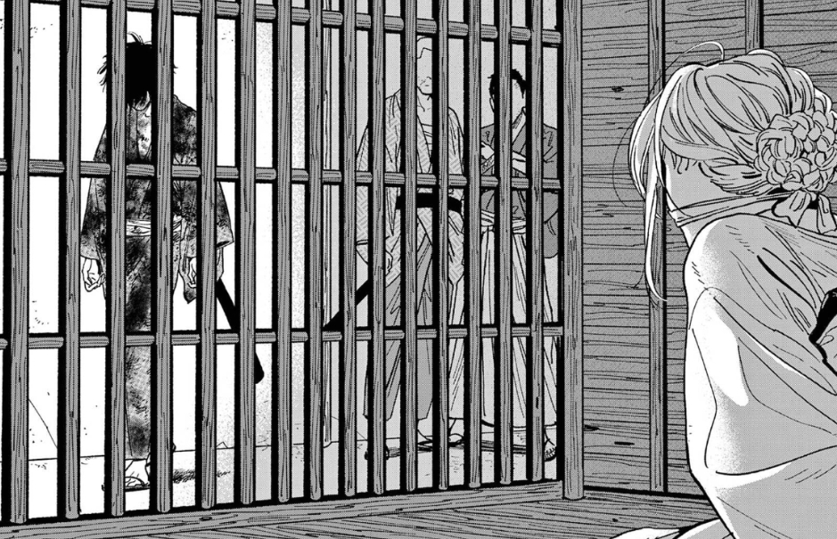 全身血にまみれた不気味な殺し屋の男